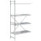 Étagère d'appoint, acier inoxydable, étagères fermées, L 875 x P 500 mm
