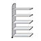 Étagère de bureau Dante®, étagère annexe, H 1900 x L 800 mm, sans paroi arrière, gris clair