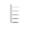 Étagère de bureau Dante®, module de rayonnage d’angle, H 1900 x l. 600 mm, sans panneau arrière, blanc
