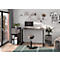 Etagère de séparation Porto, 1 grand compartiment, 4 petits compartiments, L 800 x P 460 x H 1200 mm, graphite