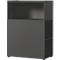 Etagère de séparation Porto, 1 grand compartiment, 4 petits compartiments, L 800 x P 460 x H 1200 mm, graphite