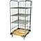 Étagère mobile avec châssis mobile en bois, hauteur utile 1600 mm, étagères horizontales