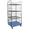 Étagère mobile, H 1800 x l. 815 x P 724 mm, bleu RAL 5012