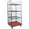 Étagère mobile, H 1800 x l. 815 x P 724 mm, rouge RAL 3000