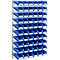 Etagère murale 10VK - L 1000 x l 640 x P 155 mm - 10 étagères - avec 60 bacs à bec LF 211 bleu - Schäfer Shop Select