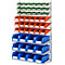 Etagère murale 9 VK Schäfer Shop Select, 9 étagères, L 1000 x l 640 x P 100/155/220 mm, avec 48 bacs à bec série LF