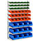 Etagère murale 9 VK Schäfer Shop Select, 9 étagères, L 1000 x l 640 x P 100/155/220 mm, avec 48 bacs à bec série LF