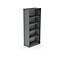 Étagère Nevada, 5 hauteurs de classeurs, 4 étagères modulables, L 800 x P 445 x H 1895 mm, bois, gris foncé