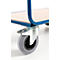 Etagewagen, 2 legborden, tot 500 kg, TPE-banden, staal gepoedercoat gentiaanblauw RAL 5010, L 1000 x B 700 mm