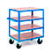 Etagewagen, 4 laadvlakken, 1200 x 800 mm, draagvermogen 500 kg, voor productie en werkplaats