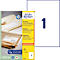 Etiketten AVERY® Zweckform, voor printertype inkjet/laser, rechthoekig, duurzaam, A4-formaat, papier, natuurwit, 100 etiketten, B 297 x H 210 mm