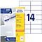 Etiquetas universales AVERY® Zweckform 3653, ultra grip, 105 x 42,3 mm, 1400 unidades