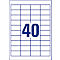 Etiquetas universales AVERY® Zweckform 3657, ultra grip, 48,5 x 25,4 mm, 4000 unidades