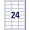 Etiquetas universales AVERY® Zweckform 3658, ultra grip, 64,6 x 33,8 mm, 2400 unidades