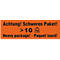 Etiquettes d'avertissement 'Attention ! colis lourds &gt;10 KG', en 3 langues, 149 x 48 mm, perforées, papier adhésif, rouge vif avec impression noire, 1 rouleau de 500 unités