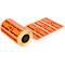 Etiquettes d'avertissement 'Attention ! colis lourds &gt;10 KG', en 3 langues, 149 x 48 mm, perforées, papier adhésif, rouge vif avec impression noire, 1 rouleau de 500 unités