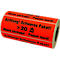 Etiquettes d'avertissement "Attention ! colis lourds &gt;20 KG", en 3 langues, 149 x 48 mm, perforées, papier adhésif, rouge vif avec impression noire, 1 rouleau de 500 unités