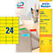 Étiquettes multifonctionnelles 3451 Avery Zweckform, 70 x 37 mm, 2400 unités, jaune