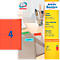 Étiquettes multifonctionnelles 3456 Avery Zweckform, 105 x 148 mm, 400 unités, rouge