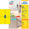 Étiquettes multifonctionnelles 3459 Avery Zweckform, 105 x 148 mm, 400 unités, jaune