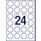 Étiquettes multifonctionnelles adhésives AVERY® Zweckform, vierge, Ø 40 mm, rond, pour toutes les imprimantes, blanc