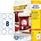 Étiquettes multifonctionnelles adhésives AVERY® Zweckform, vierge, Ø 65 mm, rond, pour toutes les imprimantes, blanc