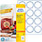 Étiquettes multifonctionnelles collantes Zweckform AVERY®, vierge, 60 x 59,5 mm, 120 p., forme de fleur, pour toutes les imprimantes