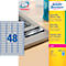Étiquettes multifonctionnelles ultra-résistantes L6009-100 AVERY® Zweckform, 45,7 x 21,2 mm, 4800 étiquettes