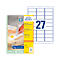 Étiquettes multifonctionnelles universelles Avery Zweckform, 2700 étiquettes, 63,5 x 29,6 mm,