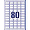 Étiquettes multifonctionnelles universelles AVERY Zweckform, 35,6 x 16,9 mm, amovible