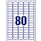 Étiquettes multifonctionnelles universelles Avery Zweckform, 8000 étiquettes, 35,6 x 16,9 mm