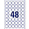 Étiquettes polyéthylène Avery Zweckform, résistant aux intempéries, pour usage intérieur et extérieur, 30 x 30 mm