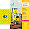 Étiquettes polyéthylène ultra-résistantes Avery Zweckform, Ø 30 mm, permanent, jaune