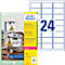 Étiquettes polyéthylène ultra-résistantes L4773-100 AVERY® Zweckform, 63,5 x 33,9 mm, permanent, blanc