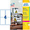 Étiquettes polyéthylène ultra-résistantes L4774-20 Avery Zweckform, A4, 80 étiquettes, blanc