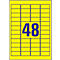 Étiquettes polyéthylène ultra-résistantes L6103-20 Avery Zweckform, 45,7 x 21,2 mm, permanent, jaune