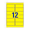 Étiquettes polyéthylène ultra-résistantes L6107-20 Avery Zweckform, 99,1 x 42,3 mm, permanent, jaune