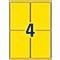 Étiquettes polyéthylène ultra-résistantes L6127-20 Avery Zweckform, 99,1 x 139 mm, permanent, jaune