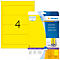 Étiquettes pour classeurs A4 Herma, 192 x 61 mm, adhésif permanent/imprimable, 80 p., jaune