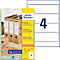 Etiquettes pour dossiers AVERY® Zweckform, pour imprimante jet d'encre/laser, rectangulaires, permanentes, 120 pièces, L 61 x H 192 mm, dossiers larges, papier, blanc naturel.