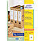 Etiquettes pour dossiers AVERY® Zweckform, pour imprimante jet d'encre/laser, rectangulaires, permanentes, 120 pièces, L 61 x H 192 mm, dossiers larges, papier, blanc naturel.
