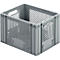Euro Box Bäcker-Kasten, lebensmittelecht, Inhalt 20,2 L, durchbrochene Version, grau