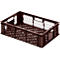 Euro Box Bäcker-Kasten, lebensmittelecht, Inhalt 27 L, durchbrochene Version, braun
