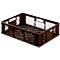 Euro Box Bäcker-Kasten, lebensmittelecht, Inhalt 75 L, durchbrochene Version, braun