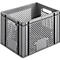 Euro Box boîte boulangère, qualité alimentaire, capacité 20,2 L, version ajourée, gris