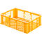 Euro Box boîte de boulangerie, qualité alimentaire, capacité 35,7 L, version ajourée, jaune-orange