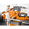 Euro Box boîte pour boulangerie, qualité alimentaire, capacité 79,8 L, version ajourée, jaune-orange