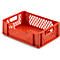 Euro Box Fleischkasten, lebensmittelecht, Inhalt 10,8 L, durchbrochene Version, rot