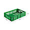 Euro Box groente- en fruitkist, voedselveilig, inhoud 24,87 liter, opengewerkte versie, groen