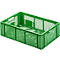 Euro Box groente- en fruitkist, voedselveilig, inhoud 33,9 liter, opengewerkte versie, groen